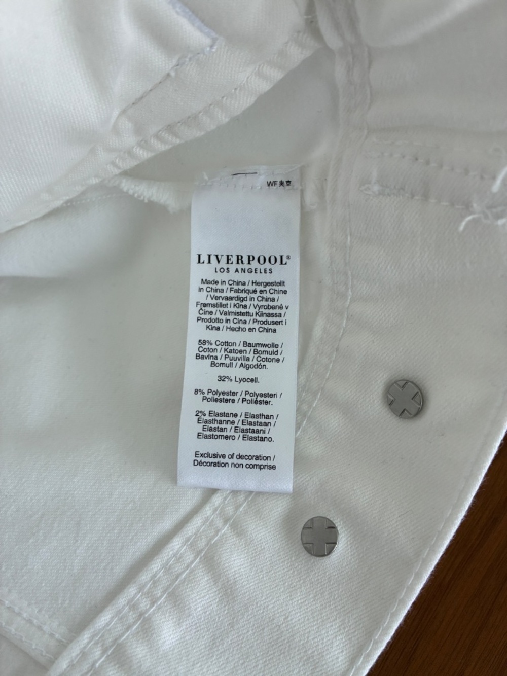 Liverpool White Stretch Denim Jacket NWT Medium - Picture 10 of 10